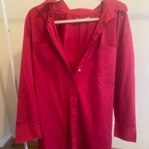 Abercrombie and Fitch Red Button Down Size M